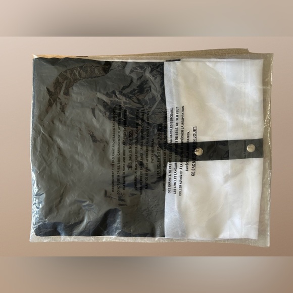 Black and white sleeveless chiffon top; M; new in package. Silver button detail - Picture 2 of 6